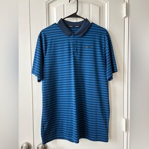 Nike Men’s Blue & Navy Striped Polo